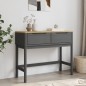 vidaXL Mesa consola FLORO madera maciza de pino gris 89,5x36,5x73 cm vidaXL Mesa consola FLORO madera maciza de pino gris 89,5x36,5x73 cm
