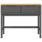 vidaXL Mesa consola FLORO madera maciza de pino gris 89,5x36,5x73 cm vidaXL Mesa consola FLORO madera maciza de pino gris 89,5x36,5x73 cm