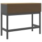 vidaXL Mesa consola FLORO madera maciza de pino gris 89,5x36,5x73 cm vidaXL Mesa consola FLORO madera maciza de pino gris 89,5x36,5x73 cm