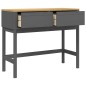 vidaXL Mesa consola FLORO madera maciza de pino gris 89,5x36,5x73 cm vidaXL Mesa consola FLORO madera maciza de pino gris 89,5x36,5x73 cm