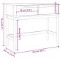 vidaXL Mesa consola FLORO madera maciza de pino gris 89,5x36,5x73 cm vidaXL Mesa consola FLORO madera maciza de pino gris 89,5x36,5x73 cm