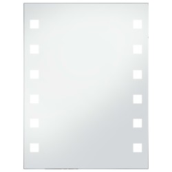 vidaXL Espejo de pared de baño con LED 60x80 cm