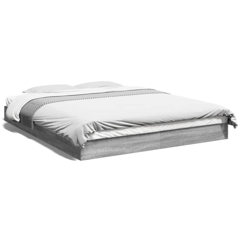 vidaXL Estructura de cama madera de ingeniería gris Sonoma 150x200 cm vidaXL Estructura de cama madera de ingeniería gris Sonoma 150x200 cm
