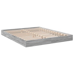 vidaXL Estructura de cama madera de ingeniería gris Sonoma 150x200 cm