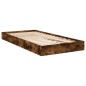 vidaXL Estructura de cama madera de ingeniería roble ahumado 90x200 cm