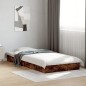 vidaXL Estructura de cama madera de ingeniería roble ahumado 90x200 cm