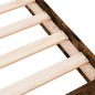 vidaXL Estructura de cama madera de ingeniería roble ahumado 90x200 cm