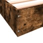 vidaXL Estructura de cama madera de ingeniería roble ahumado 90x200 cm