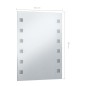 vidaXL Espejo de pared de baño con LED 60x80 cm vidaXL Espejo de pared de baño con LED 60x80 cm