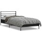 vidaXL Estructura de cama madera ingeniería y metal negro 100x200 cm vidaXL Estructura de cama madera ingeniería y metal negro 100x200 cm