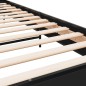 vidaXL Estructura de cama madera de ingeniería y metal negra 75x190 cm vidaXL Estructura de cama madera de ingeniería y metal negra 75x190 cm