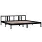 vidaXL Estructura de cama de madera maciza negro 200x200 cm vidaXL Estructura de cama de madera maciza negro 200x200 cm