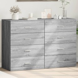 vidaXL Aparadores 2 uds madera de ingeniería gris Sonoma 60x39x80 cm