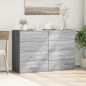 vidaXL Aparadores 2 uds madera de ingeniería gris Sonoma 60x39x80 cm