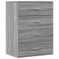 vidaXL Aparadores 2 uds madera de ingeniería gris Sonoma 60x39x80 cm