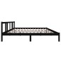 vidaXL Estructura de cama de madera maciza negro 200x200 cm vidaXL Estructura de cama de madera maciza negro 200x200 cm