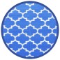 vidaXL Alfombra de exterior PP azul Ø120 cm vidaXL Alfombra de exterior PP azul Ø120 cm