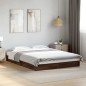 vidaXL Estructura de cama madera de ingeniería marrón roble 140x200 cm