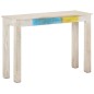 vidaXL Mesa consola de madera de mango rugosa blanca 115x35x77 cm vidaXL Mesa consola de madera de mango rugosa blanca 115x35x77 cm