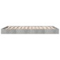 vidaXL Estructura de cama madera de ingeniería gris hormigón 140x190cm vidaXL Estructura de cama madera de ingeniería gris hormigón 140x190cm