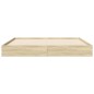 vidaXL Estructura de cama madera de ingeniería roble Sonoma 135x190 cm vidaXL Estructura de cama madera de ingeniería roble Sonoma 135x190 cm