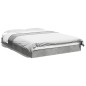 vidaXL Estructura de cama madera de ingeniería gris hormigón 120x190cm