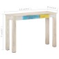 vidaXL Mesa consola de madera de mango rugosa blanca 115x35x77 cm vidaXL Mesa consola de madera de mango rugosa blanca 115x35x77 cm