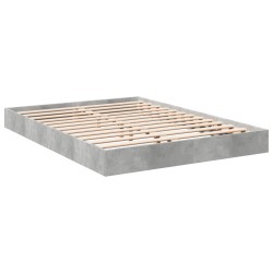 vidaXL Estructura de cama madera de ingeniería gris hormigón 120x190cm
