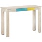 vidaXL Mesa consola de madera de mango rugosa blanca 115x35x77 cm vidaXL Mesa consola de madera de mango rugosa blanca 115x35x77 cm