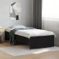 vidaXL Estructura de cama madera ingeniería y metal negro 100x200 cm vidaXL Estructura de cama madera ingeniería y metal negro 100x200 cm