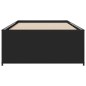 vidaXL Estructura de cama madera de ingeniería y metal negro 90x200 cm vidaXL Estructura de cama madera de ingeniería y metal negro 90x200 cm