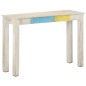 vidaXL Mesa consola de madera de mango rugosa blanca 115x35x77 cm vidaXL Mesa consola de madera de mango rugosa blanca 115x35x77 cm