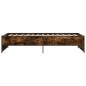 vidaXL Estructura cama madera ingeniería metal roble ahumado 90x190 cm vidaXL Estructura cama madera ingeniería metal roble ahumado 90x190 cm