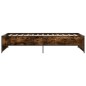 vidaXL Estructura cama madera ingeniería metal roble ahumado 90x200 cm vidaXL Estructura cama madera ingeniería metal roble ahumado 90x200 cm