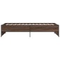 vidaXL Estructura cama madera ingeniería metal roble marrón 75x190 cm vidaXL Estructura cama madera ingeniería metal roble marrón 75x190 cm
