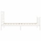 vidaXL Estructura de cama individual con cabecero madera maciza blanco vidaXL Estructura de cama individual con cabecero madera maciza blanco