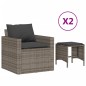 vidaXL Set de sofás de jardín 4 pzas y cojines ratán sintético gris vidaXL Set de sofás de jardín 4 pzas y cojines ratán sintético gris