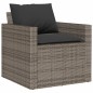 vidaXL Set de sofás de jardín 4 pzas y cojines ratán sintético gris vidaXL Set de sofás de jardín 4 pzas y cojines ratán sintético gris