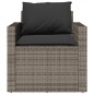 vidaXL Set de sofás de jardín 4 pzas y cojines ratán sintético gris vidaXL Set de sofás de jardín 4 pzas y cojines ratán sintético gris