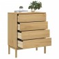 vidaXL Cómoda cajonera FLORO madera maciza de pino marrón cera vidaXL Cómoda cajonera FLORO madera maciza de pino marrón cera