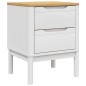 vidaXL Mesita de noche FLORO madera maciza de pino blanco 45x39x57 cm vidaXL Mesita de noche FLORO madera maciza de pino blanco 45x39x57 cm