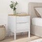 vidaXL Mesita de noche FLORO madera maciza de pino blanco 45x39x57 cm vidaXL Mesita de noche FLORO madera maciza de pino blanco 45x39x57 cm