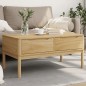 vidaXL Mesa de centro FLORO madera de pino marrón cera 99x55,5x45 cm vidaXL Mesa de centro FLORO madera de pino marrón cera 99x55,5x45 cm
