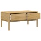 vidaXL Mesa de centro FLORO madera de pino marrón cera 99x55,5x45 cm vidaXL Mesa de centro FLORO madera de pino marrón cera 99x55,5x45 cm