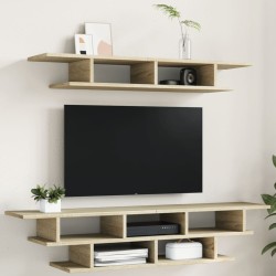 vidaXL Muebles de TV de pared madera de ingeniería roble Sonoma
