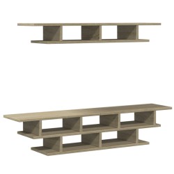 vidaXL Muebles de TV de pared madera de ingeniería roble Sonoma