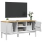 vidaXL Mueble de TV FLORO madera maciza de pino blanco 114x43x55 cm vidaXL Mueble de TV FLORO madera maciza de pino blanco 114x43x55 cm