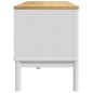 vidaXL Mueble de TV FLORO madera maciza de pino blanco 114x43x55 cm vidaXL Mueble de TV FLORO madera maciza de pino blanco 114x43x55 cm