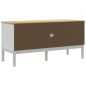 vidaXL Mueble de TV FLORO madera maciza de pino blanco 114x43x55 cm vidaXL Mueble de TV FLORO madera maciza de pino blanco 114x43x55 cm