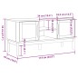 vidaXL Mueble de TV FLORO madera maciza de pino blanco 114x43x55 cm vidaXL Mueble de TV FLORO madera maciza de pino blanco 114x43x55 cm